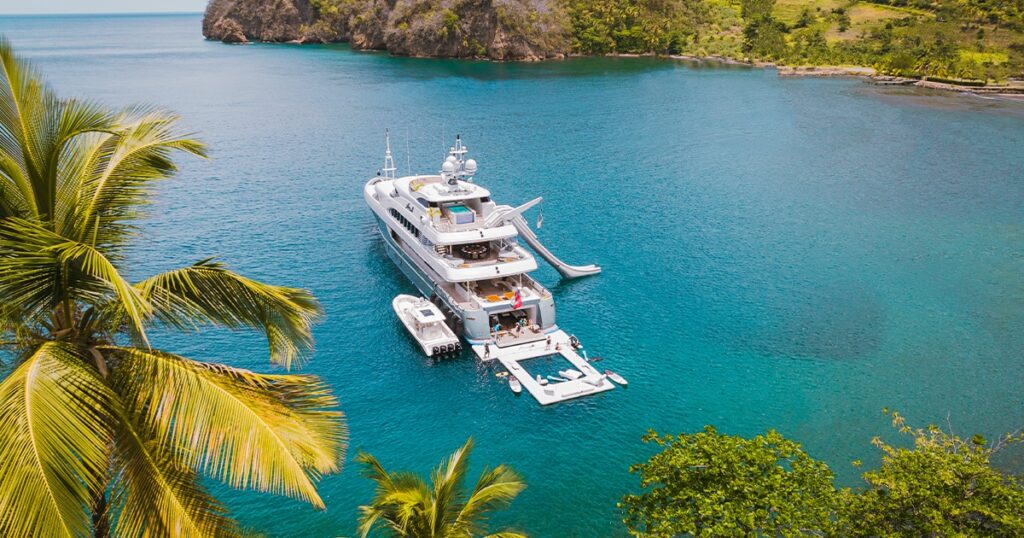 Charter Yacht loon anchored in St Vincent