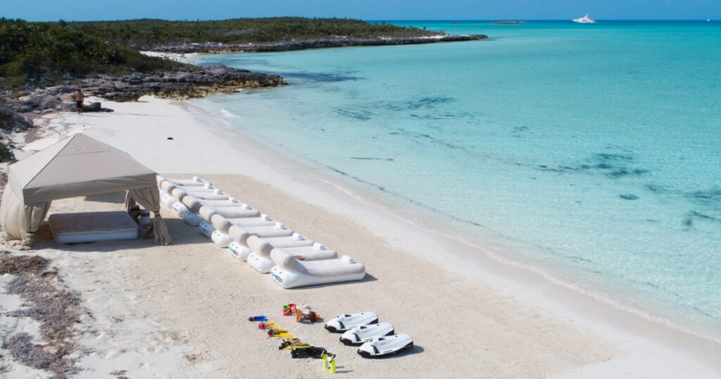 FunAir Beach Furniture set up
