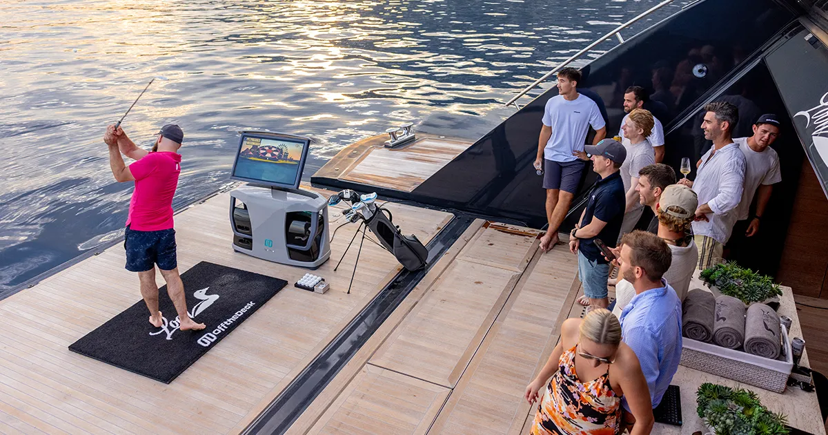 Off The Deck SeaDrive CX on the Beach Club of Motor Yacht Loon