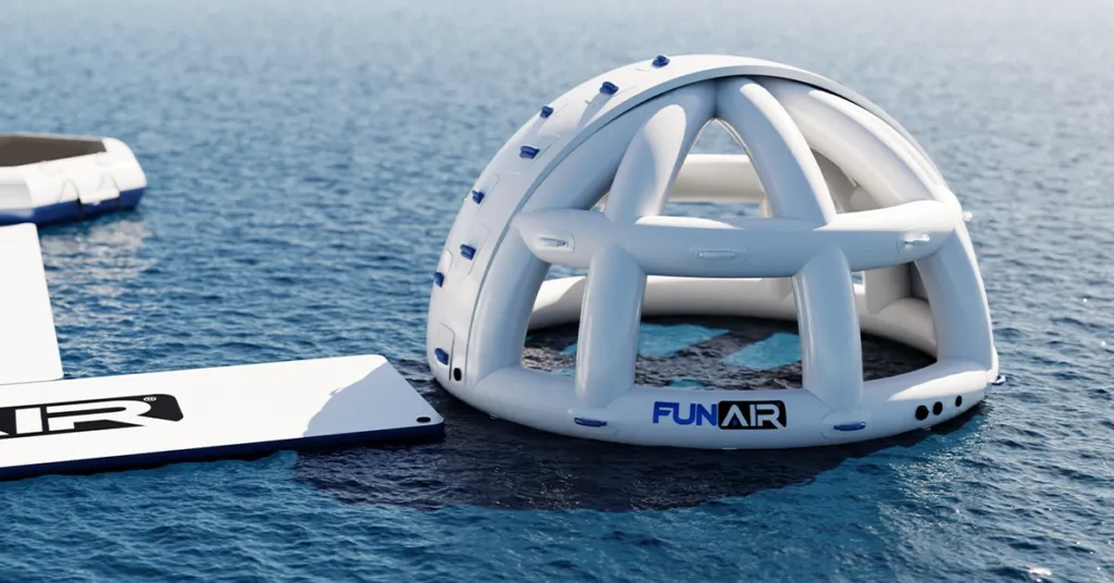 The FunAir Splash Dome superyacht inflatable toy